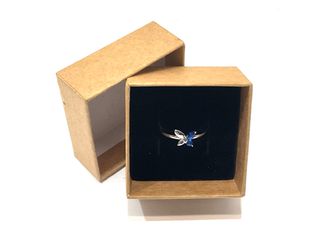 anillo plata 925mm con piedra con circonita,