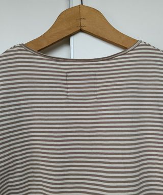 Blusa Vintage Esprit Rayas Marrón y Blanco Talla L