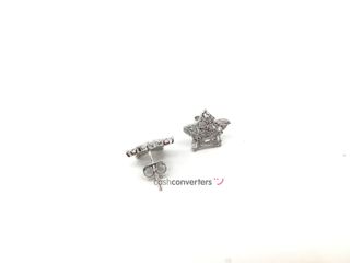 pendientes plata 925mm con piedra con circonita