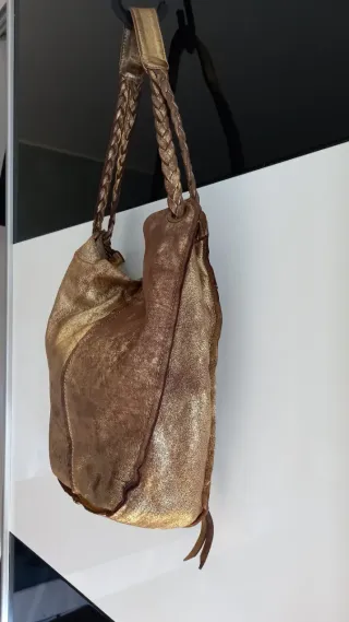 Borsa hobo Braccialini pelle dorata