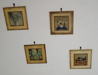 4 Quadretti Decorativi Floreali e Botanici