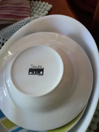 Juego de 3 platos hondos decorados