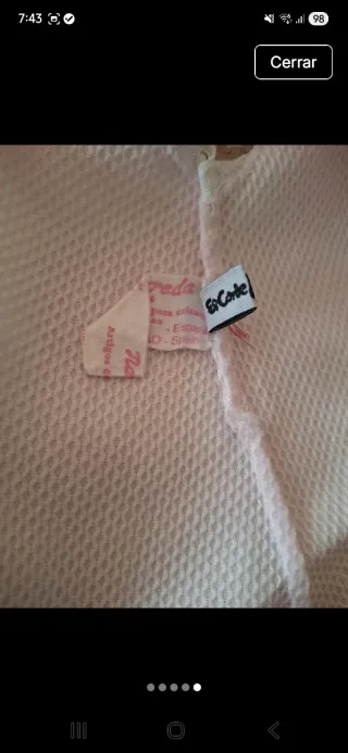 Conjunto bebé rosa con puntilla