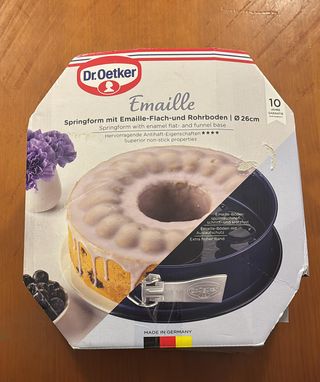 Dr. Oetker Molde repostería horno desmontable redondo doble base antigoteo para servir y cierre hermético de seguridad, base esm