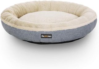 Feandrea Sofá para Perro, Cama para Mascota, Redonda, 65 cm, Gris PGW65G