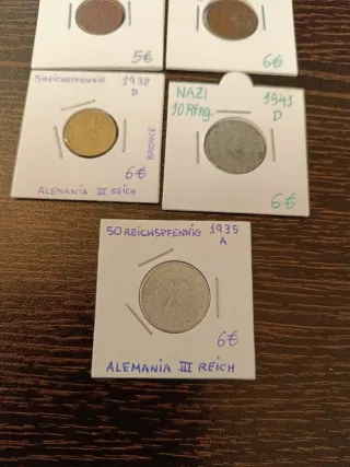 Lotto di 5 Monete Antiche Germania III Reich