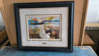 Dos cuadro abstracto acuarela de p. Ramiro