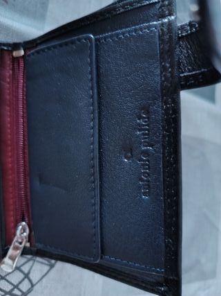 Cartera Billetera Marrón Cuero