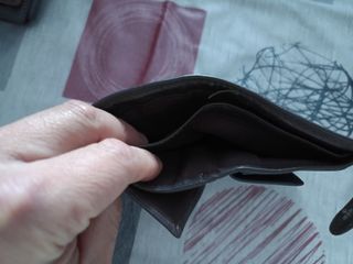 Cartera Billetera Marrón Cuero