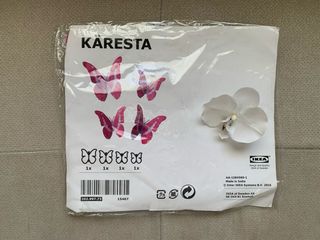 Set 4 Mariposas Decorativas Papel Rosa