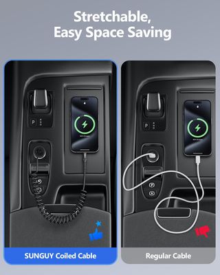 SUNGUY Cable USB C en Espiral, 1Piezas 1.5M