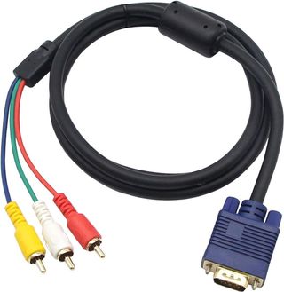 VGA to RCA AV VGA/HD15/RGB a 3 RGB Componente para TV/HDTV Cable 2 Metros