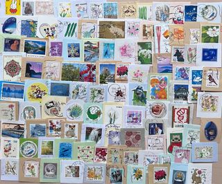 Lote de 100 Sellos postales diferentes de Japón