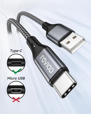 RAVIAD Cable USB C [3Pack 2M] Cable USB C Carga Rapida 3A Carga Rápida