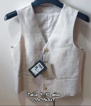Traje lino ceremonia niño Talla 9-10 COCONUT