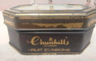 Scatola caramelle decorata vintage Churchill