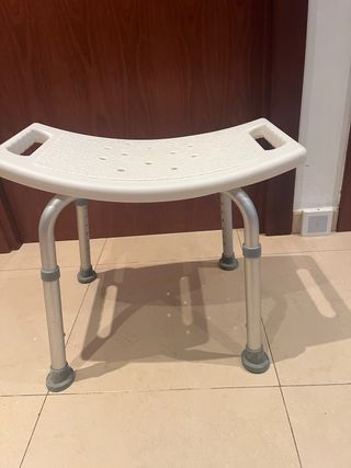 Taburete Ducha Regulable Blanco