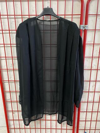 Cardigan trasparente nero taglia Unica