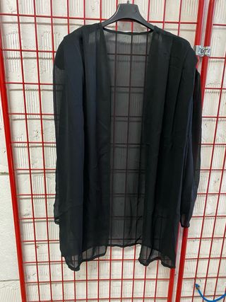 Cardigan trasparente nero taglia Unica