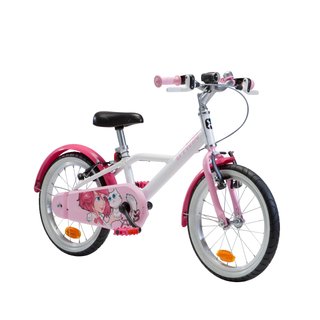Bicicleta niños 16 pulgadas Btwin 500 Doctor Girl blanca