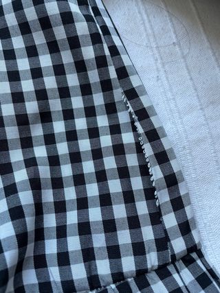 Vestido Zara cuadros blanco y negro