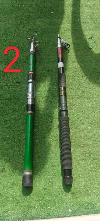 Cañas de pescar telescópicas y carrete