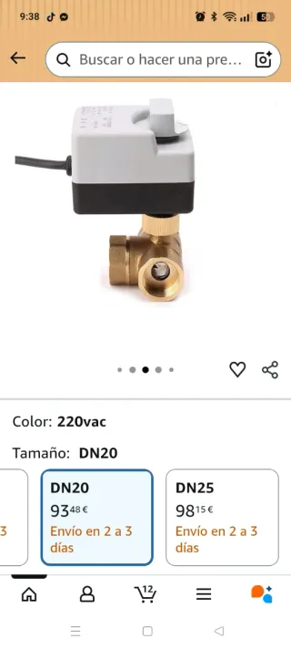 Válvula control motorizado fontanería/calefacción
