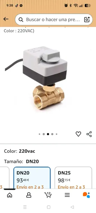 Válvula control motorizado fontanería/calefacción