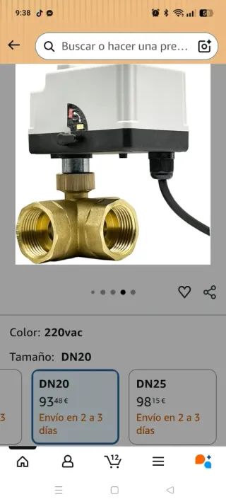 Válvula control motorizado fontanería/calefacción