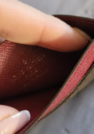 Portacartellini Louis Vuitton Marrone e Rosso