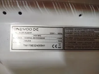 Microondas Daewoo Blanco