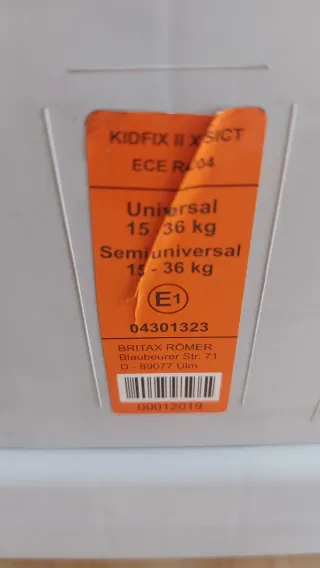 Silla coche Britax Römer Kidfix 2 XP-SCT