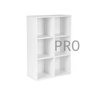 Estantería de 6 compartimientos blanca