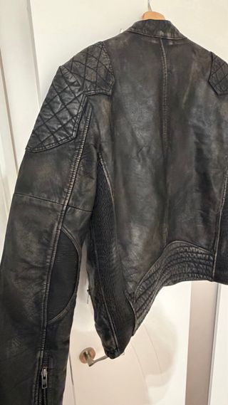 Cazadora Cuero Superdry Negra