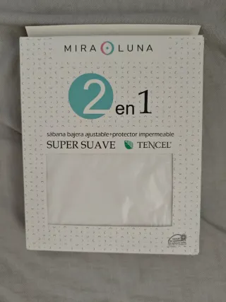 Sábana bajera + Protector impermeable cuna 60x120