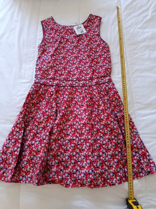 Vestido niña floral rojo 13/14