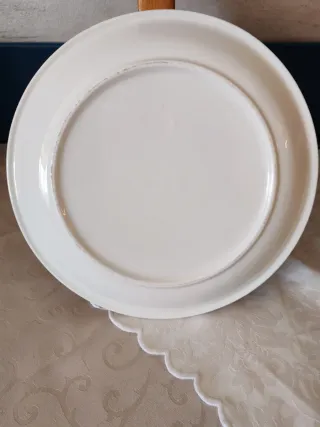 Piatto decorativo natalizio con pupazzi di neve