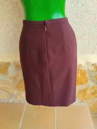 Traje Chaqueta y Falda Vintage Burdeos S/M nuevo