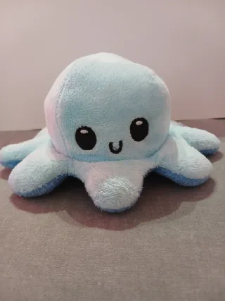 Peluche Pulpo Reversible Azul 9cm