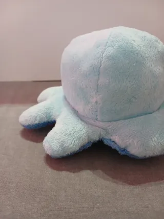 Peluche Pulpo Reversible Azul 9cm