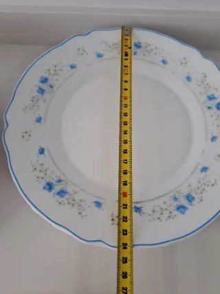 Lote platos arcopal azul y blanco