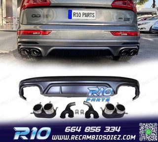 DIFUSOR AUDI Q5 S LINE 18-20 LOOK SQ5 + COLAS ESCAPE CROMO