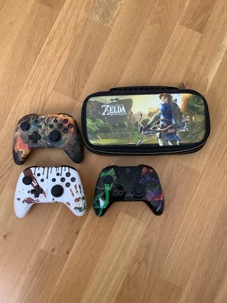 Pack 3 mandos Switch + funda Zelda