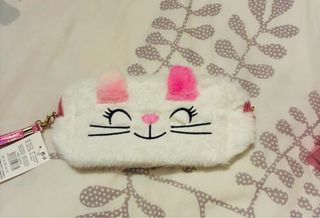 Borsa da toilette per bambini con gattino bianco e rosa