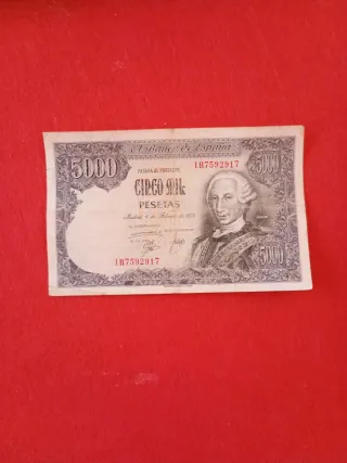 Billete 5000 Pesetas Banco de España 1976 usado