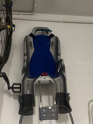 Silla Portabebés Bicicleta Gris/Azul