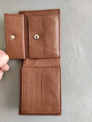 Portafoglio in pelle di agnello per uomo apribile