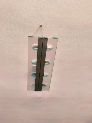 Lámpara de techo cristal y metal