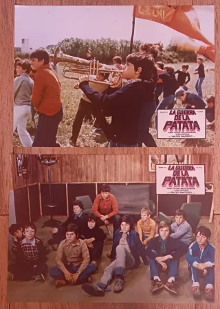 2 FLYERS/LÁMINAS LA GUERRA DE LA PATATA 34X23cm.