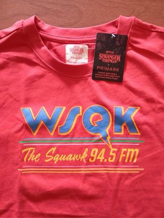 Camiseta Stranger Things Radio WSQK Talla L